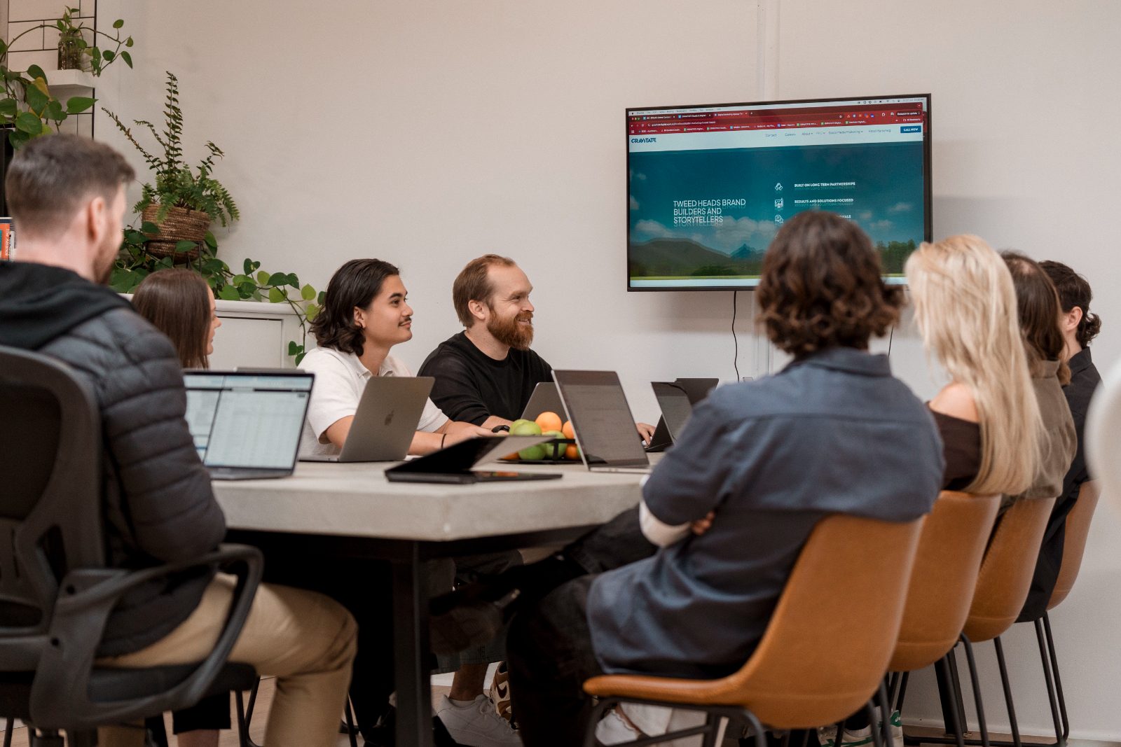 Members working together in the lounge at Gravitate Space, Tweed Heads